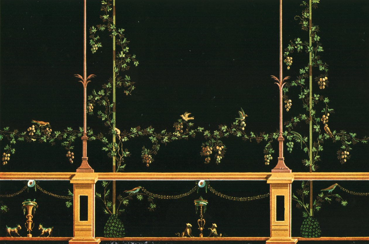 Väggdekoration, Pompeji, Italien, 1928. av Unbekannt