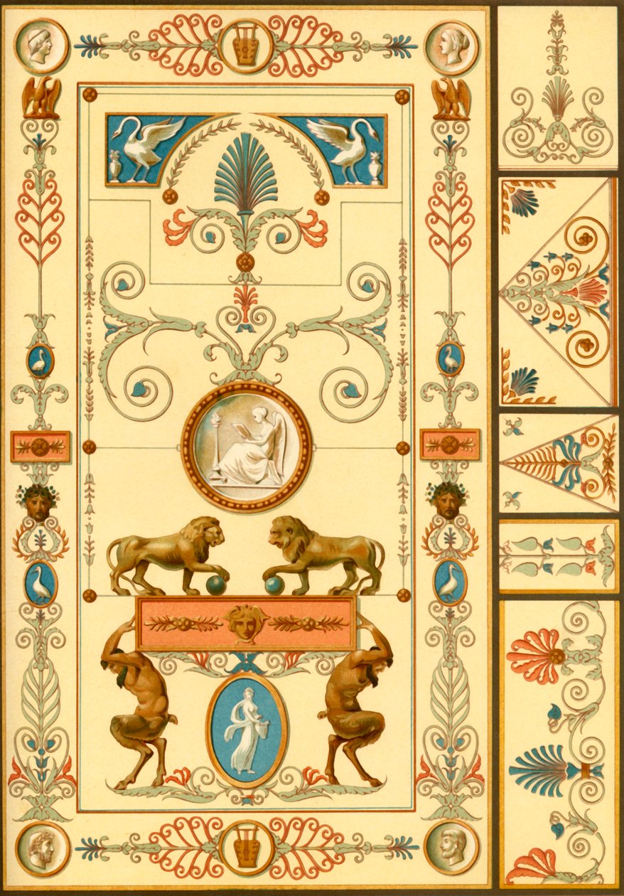 Väggmålning och takdekoration, Tyskland, tidigt 1800-tal, 1898. av Unbekannt
