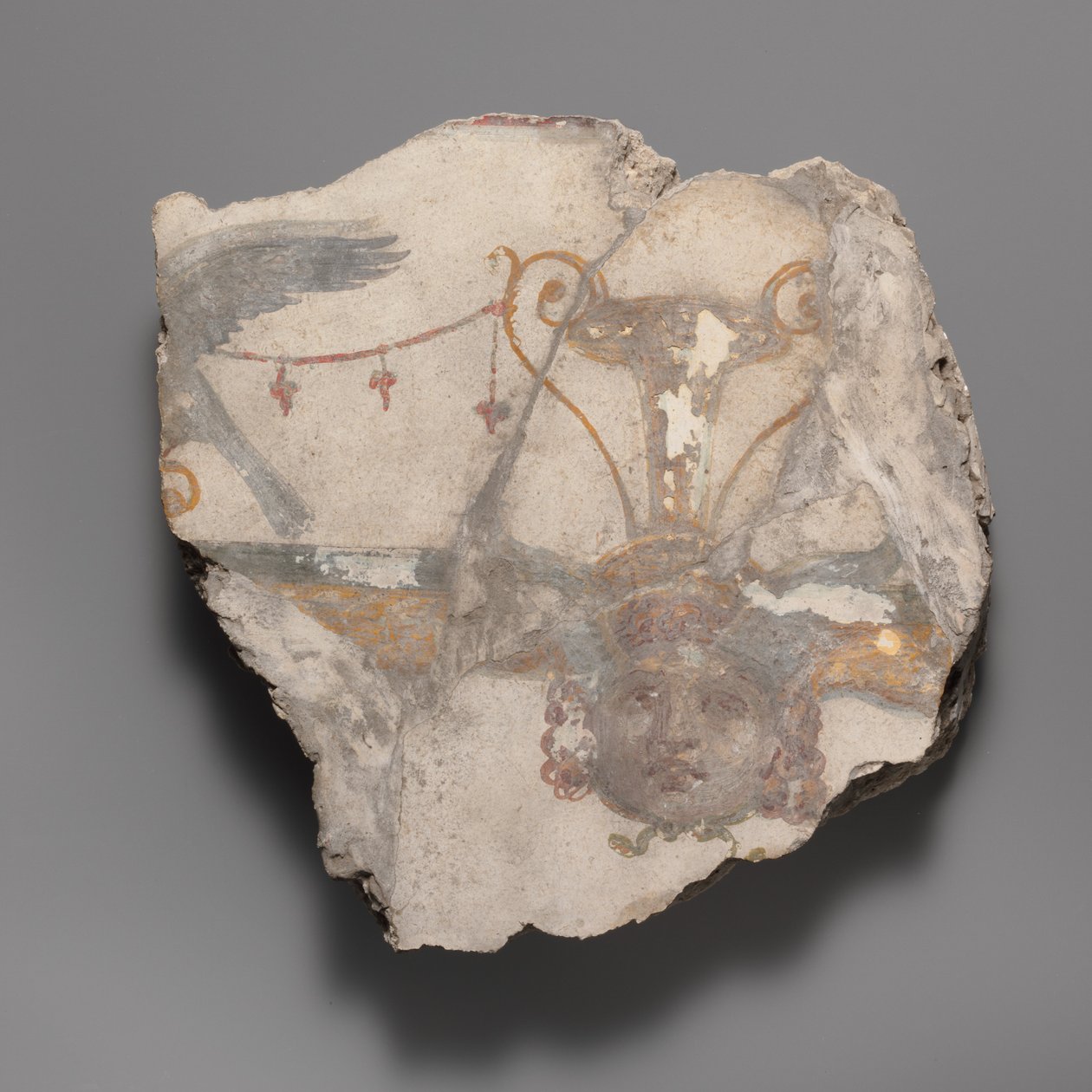 Väggmålningsfragment med Gorgonmask, ca. 14-68 e.Kr. av Unbekannt