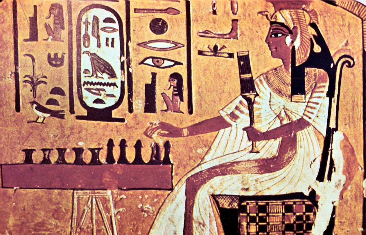 Väggmålning från Nefertaris grav, Thebe, det antika Egypten, 19:e dynastin, 1200-talet f.Kr. av Unbekannt
