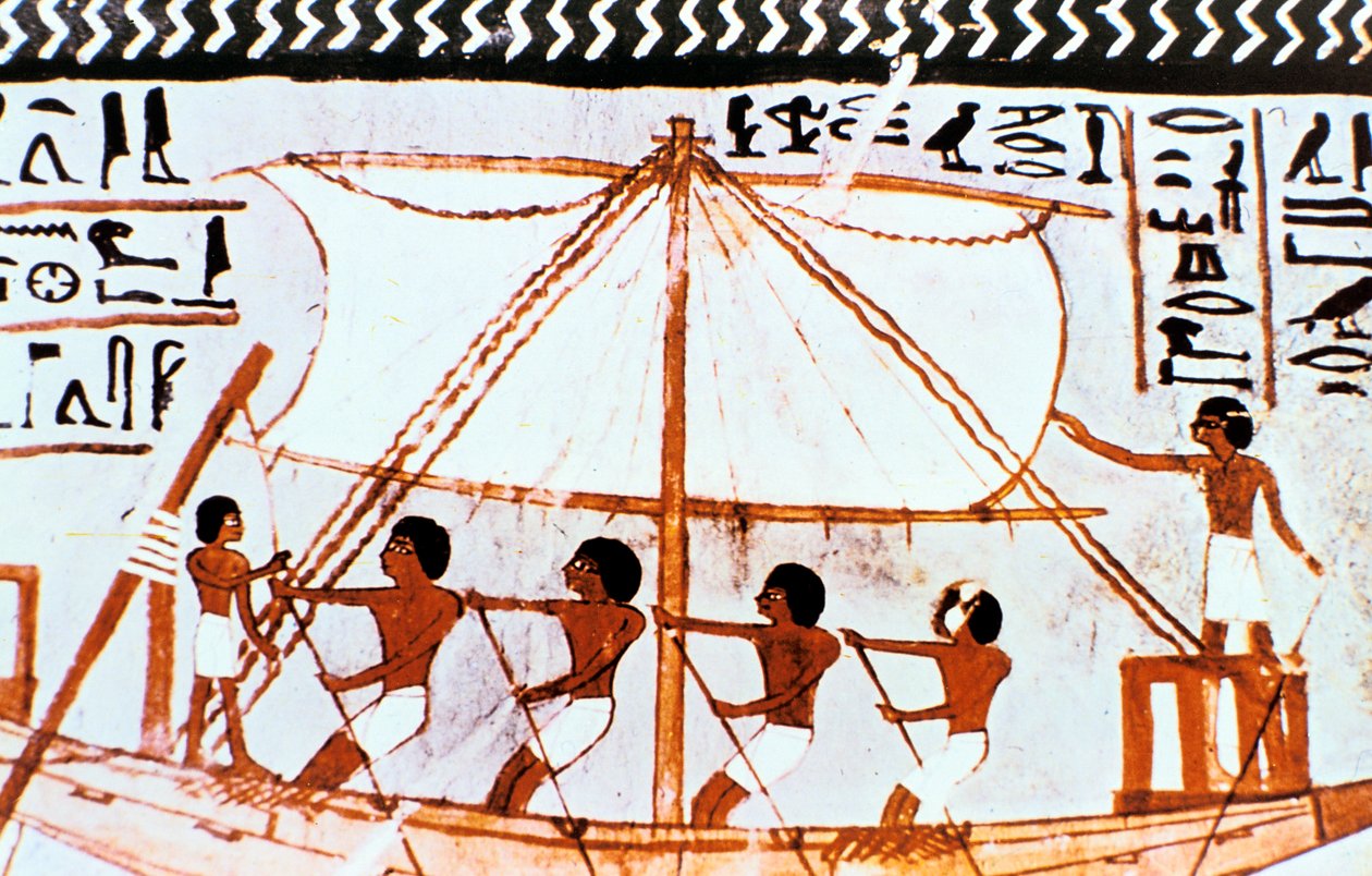 Väggmålning från Sennefers grav, Abydos, det antika Egypten, 18:e dynastin, c1450 f.Kr. av Unbekannt
