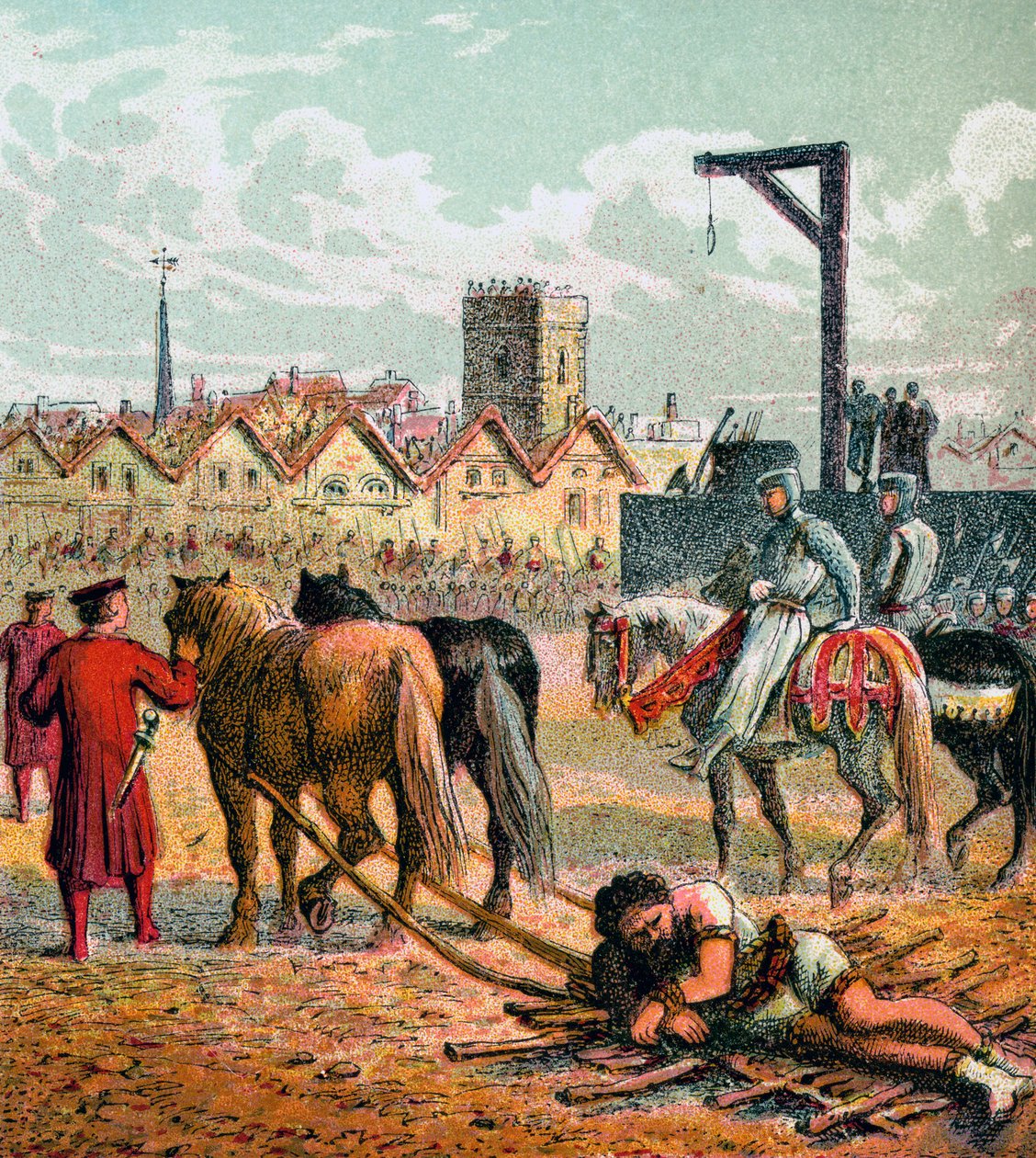 Wallace avrättad, 1305, c1850 av Unbekannt