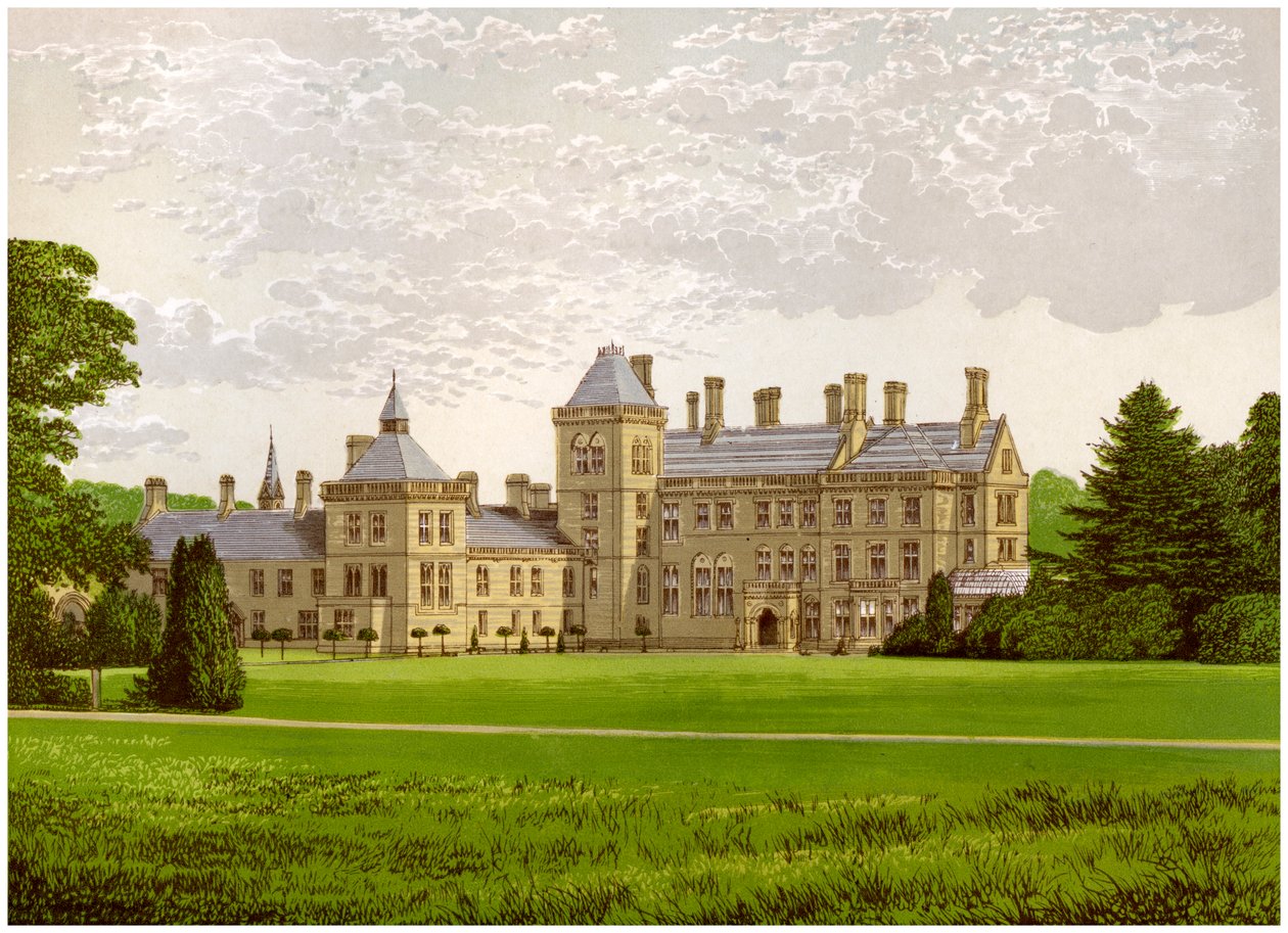 Walton Hall, Warwickshire, hem för Baronet Mordaunt, c1880 av Unbekannt
