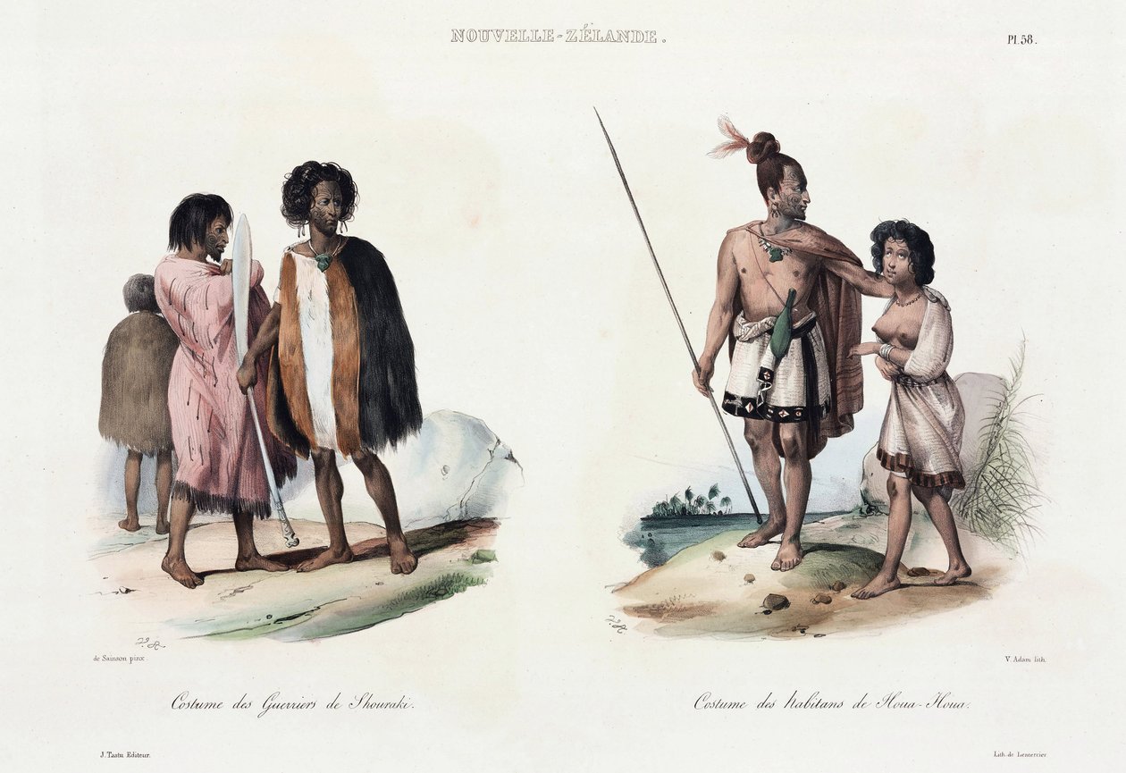 Warriors of Shouraki och invånare i Hoya Hoya, Nya Zeeland av Unbekannt