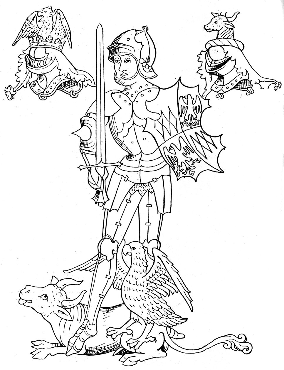 Warwick the Kingmaker, engelsk adelsman och soldat från 1400-talet, 1893 av Unbekannt