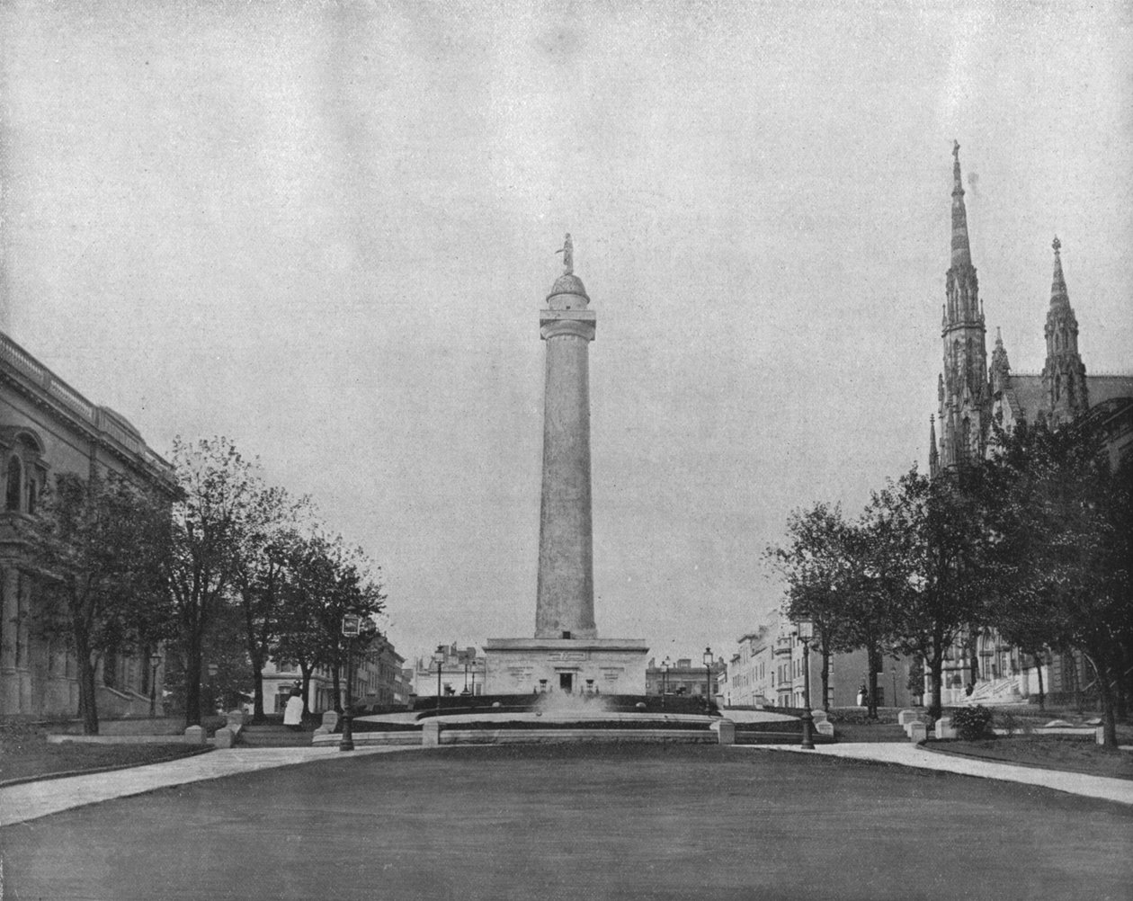 Washington Monument, Baltimore, Maryland, USA, c1900. av Unbekannt