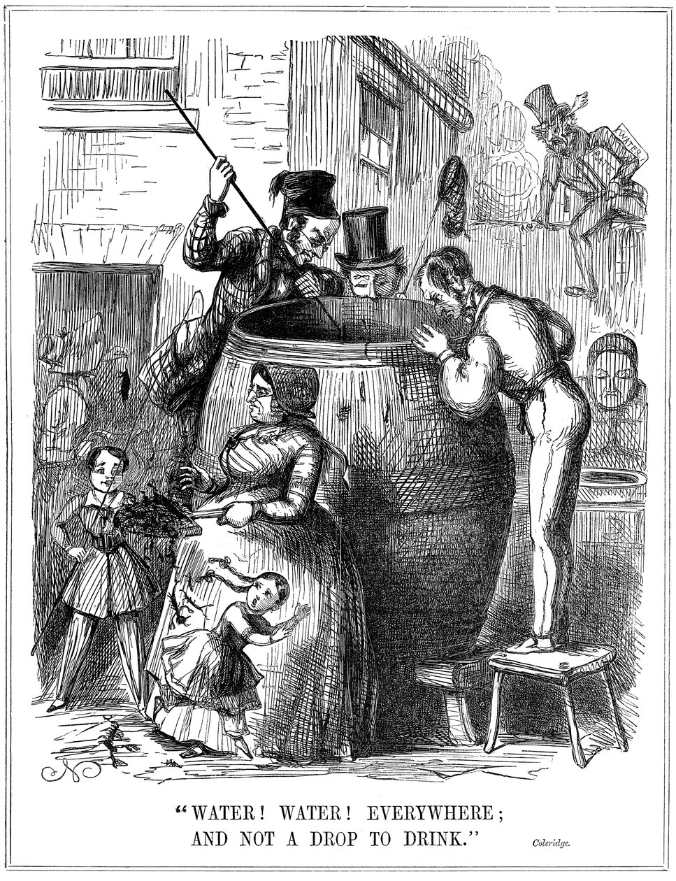 Vatten! Vatten! Överallt och inte en droppe att dricka, 1849 av Unbekannt