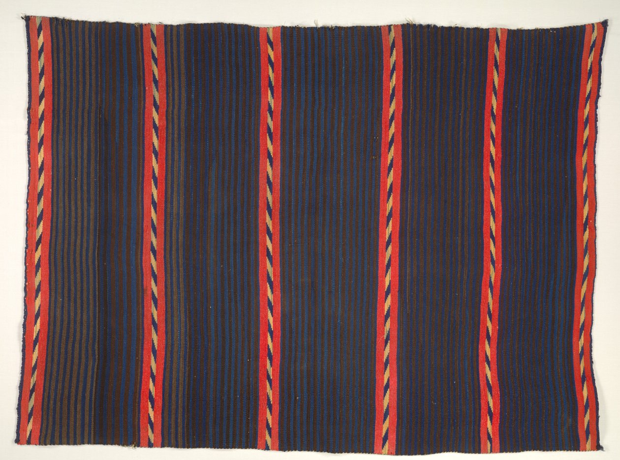 Bär filt med Moki Moqui Stripes, 1865-1875. av Unbekannt
