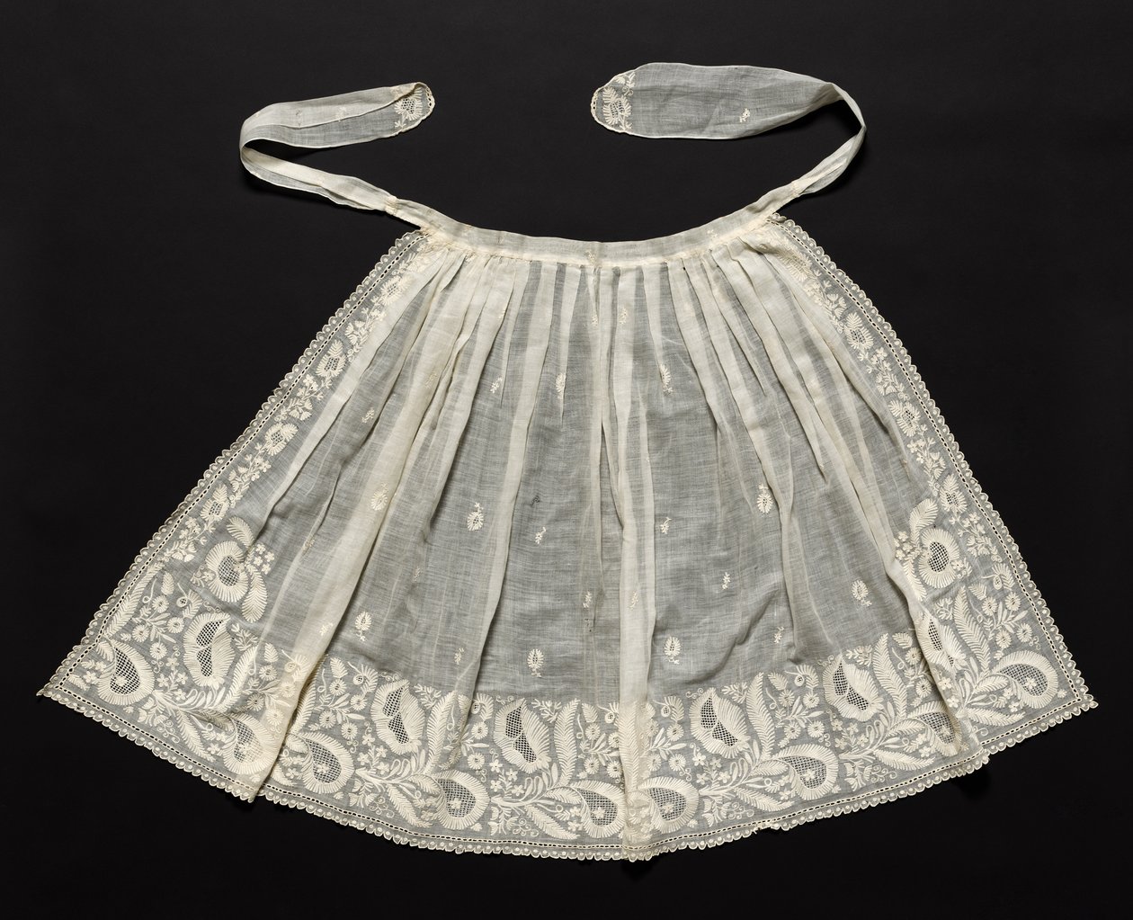 Bröllopsförkläde, ca. 1830-talet. av Unbekannt