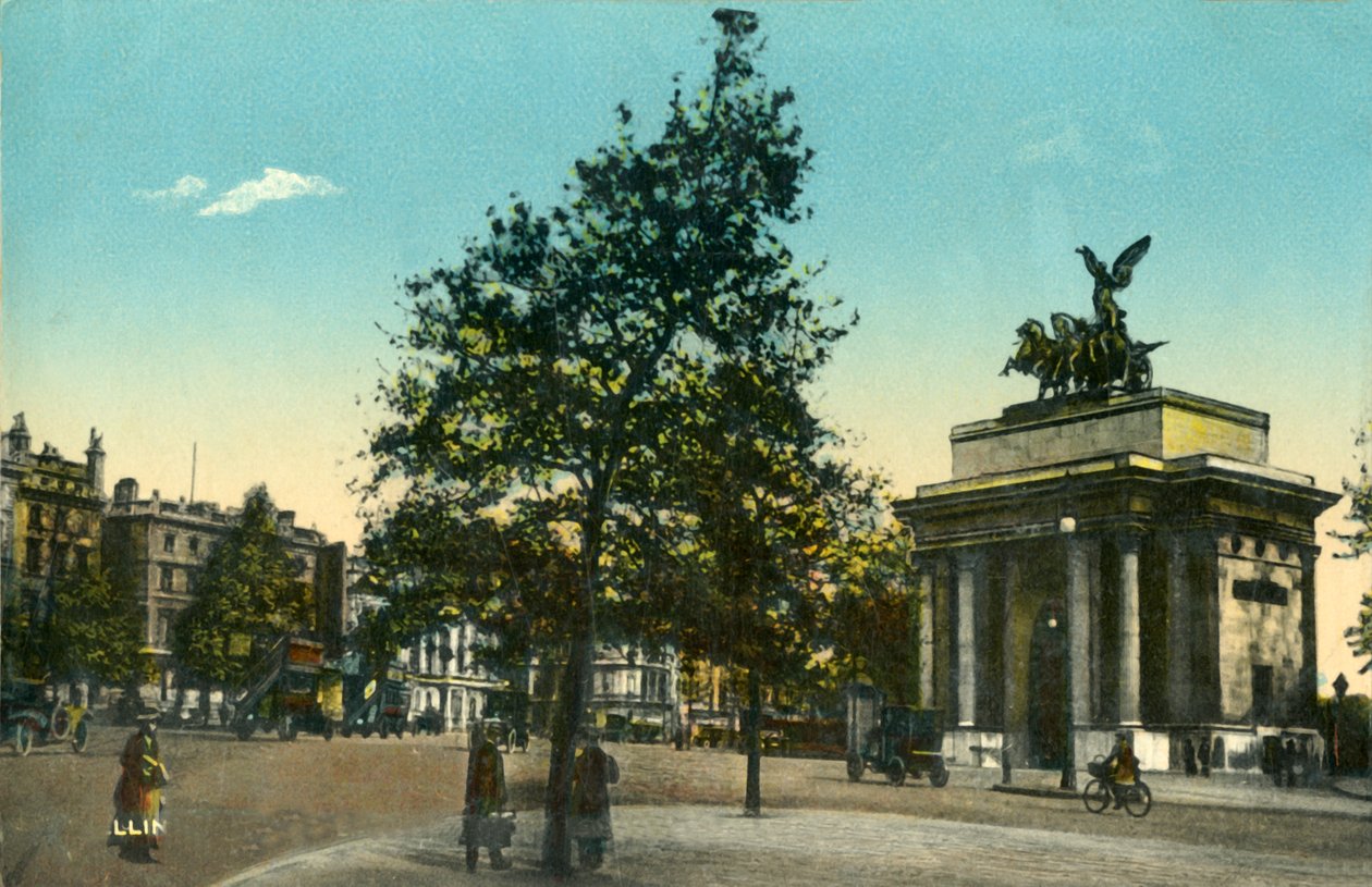 Wellington Arch, Ingången till Green Park, London, c1915. av Unbekannt