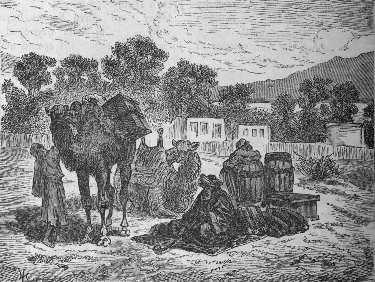 Moses brunnar, nära Suez, c1882 av Unbekannt