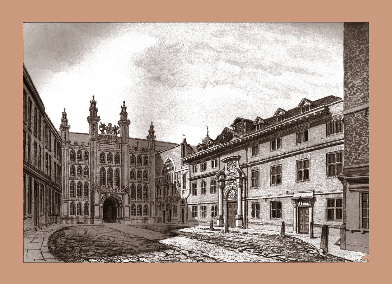 West View of Guildhall Chapel och Blackwell Hall, 1886 av Unbekannt