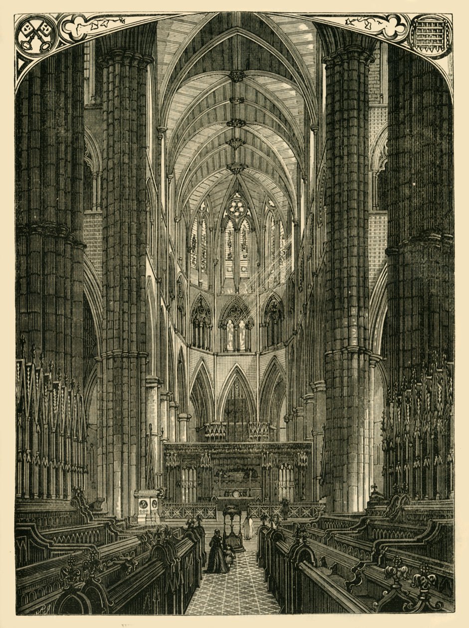 Westminster Abbey: Interior of the Choir, 1881. av Unbekannt