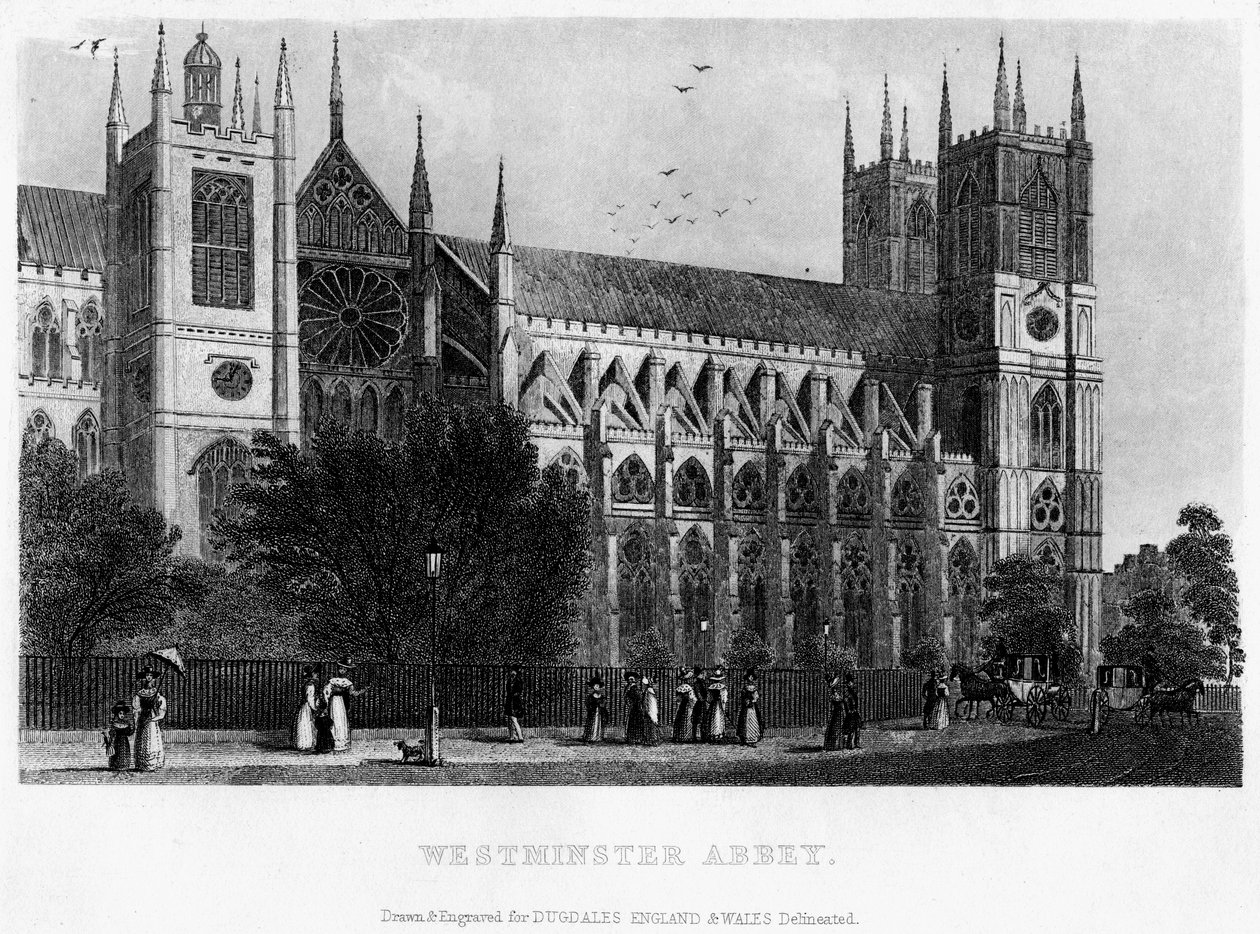 Westminster Abbey, London, 1800-talet av Unbekannt