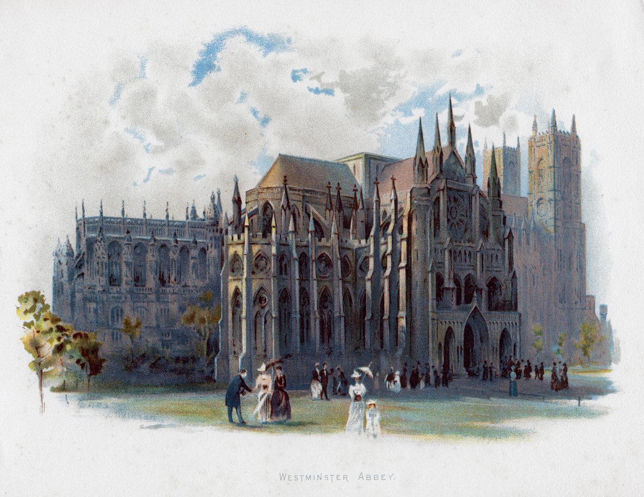 Westminster Abbey, London, sent 1800-tal av Unbekannt