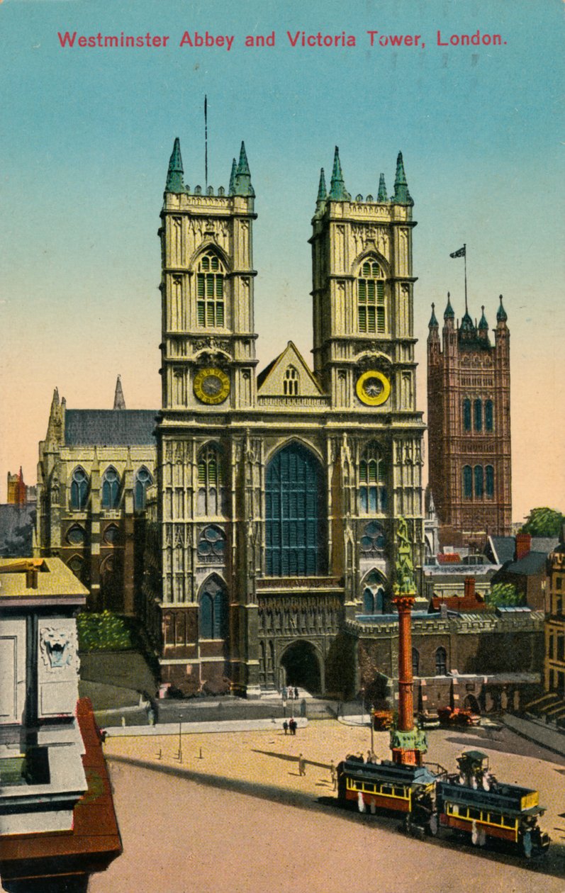 Westminster Abbey och Victoria Tower, London, c1930 av Unbekannt