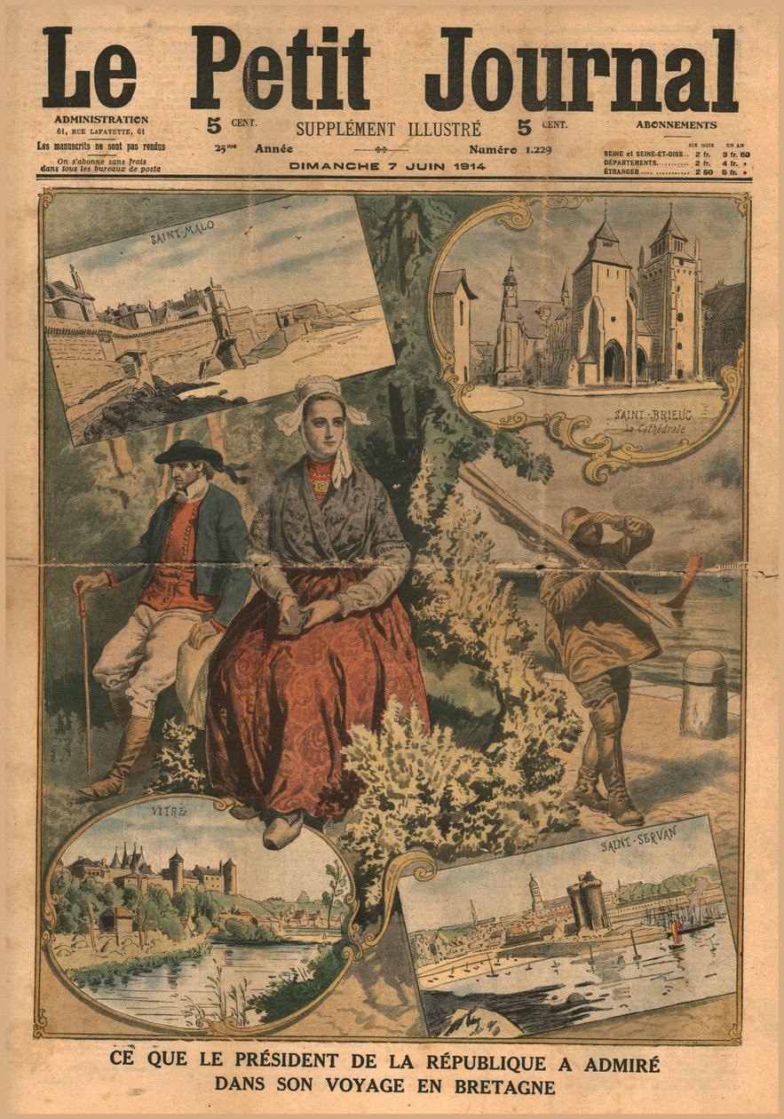 Vad presidenten beundrade under sin resa till Bretagne 1914. av Unbekannt