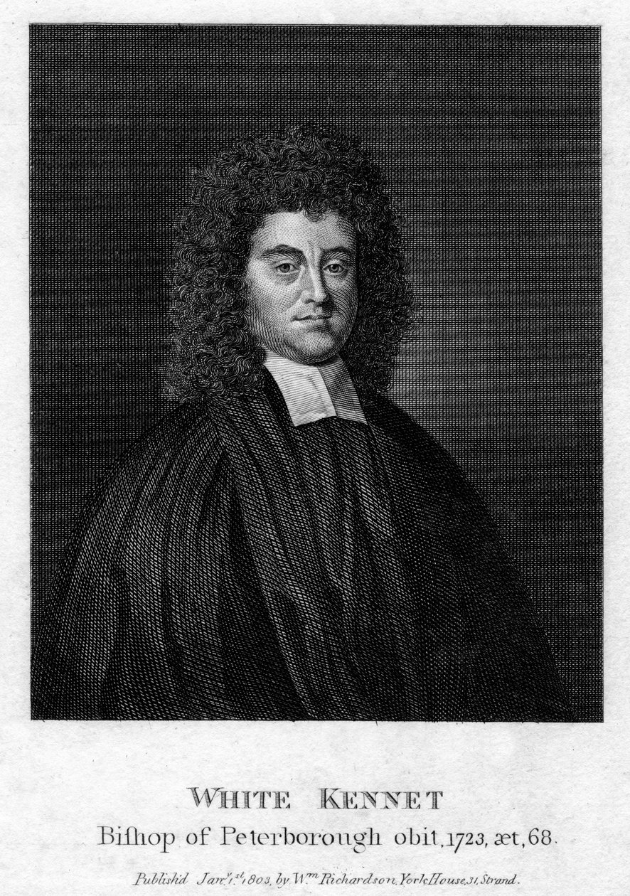 White Kennet 1660-1728, historiker och biskop av Peterborough, 1803 av Unbekannt