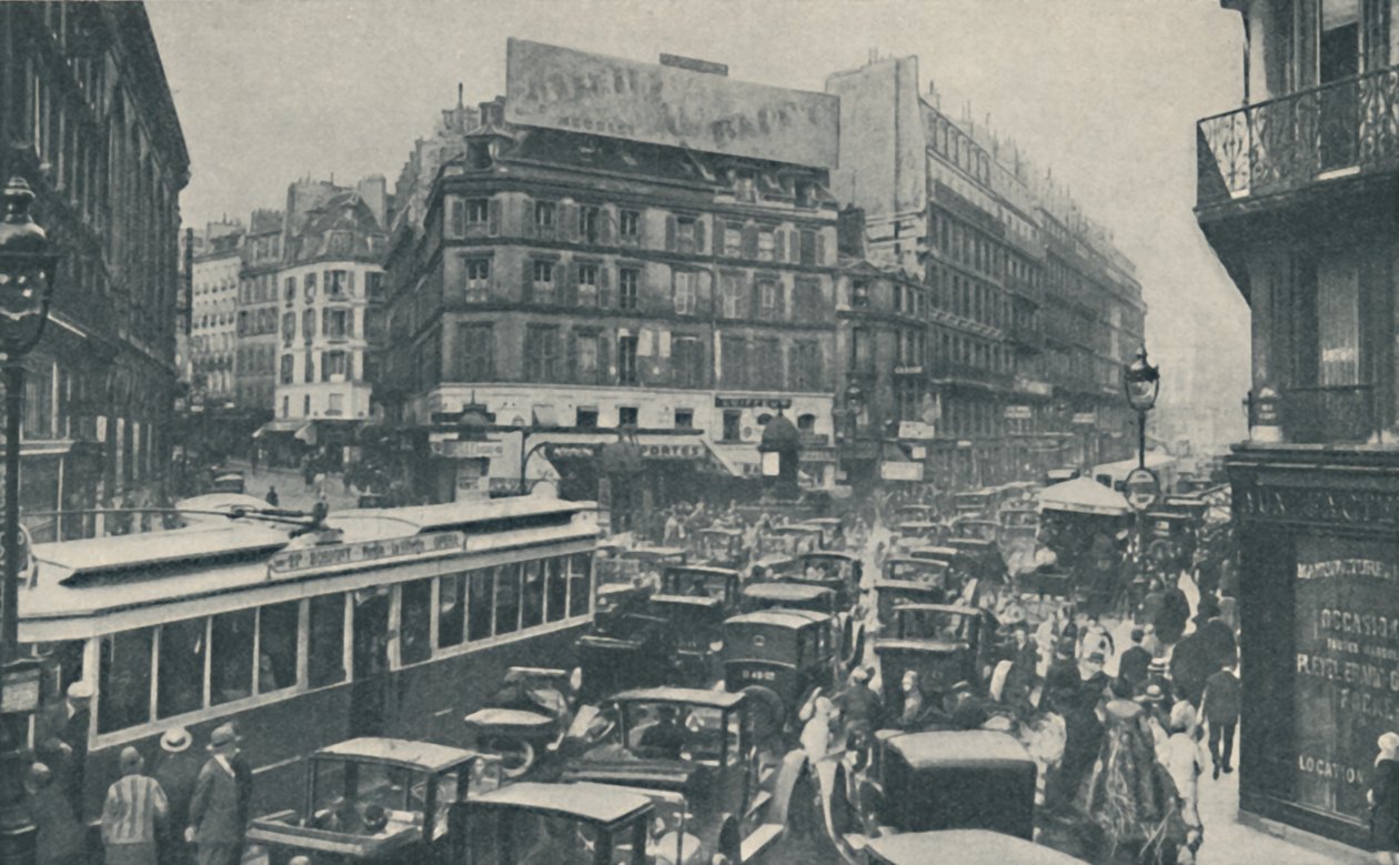 Varför Paris behöver ständig planering: Trafikblock på en huvudgata, c1935 av Unbekannt