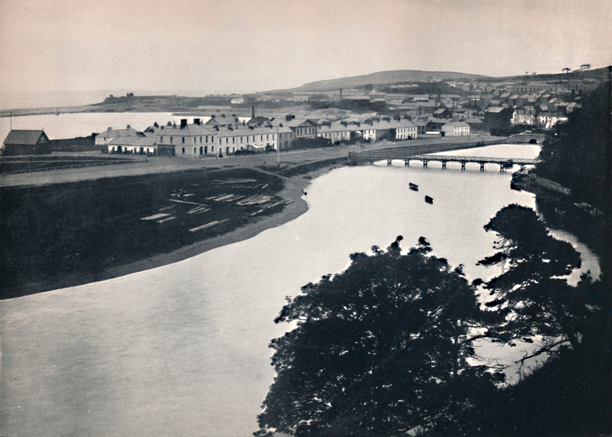 Wicklow - Översikt över staden och floden, 1895 av Unbekannt