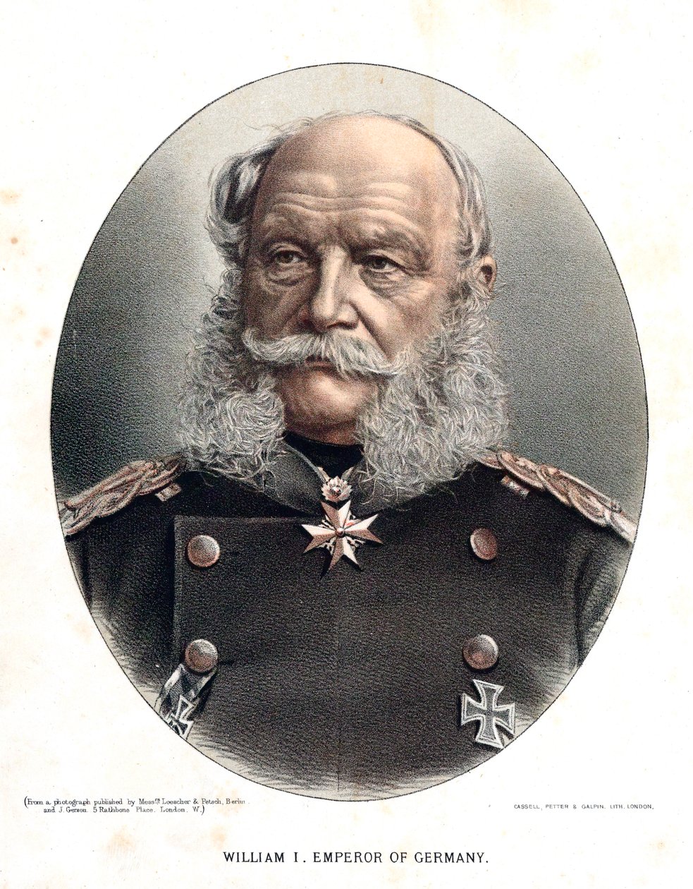 Wilhelm I, kung av Preussen och kejsare av Tyskland, c1880 av Unbekannt