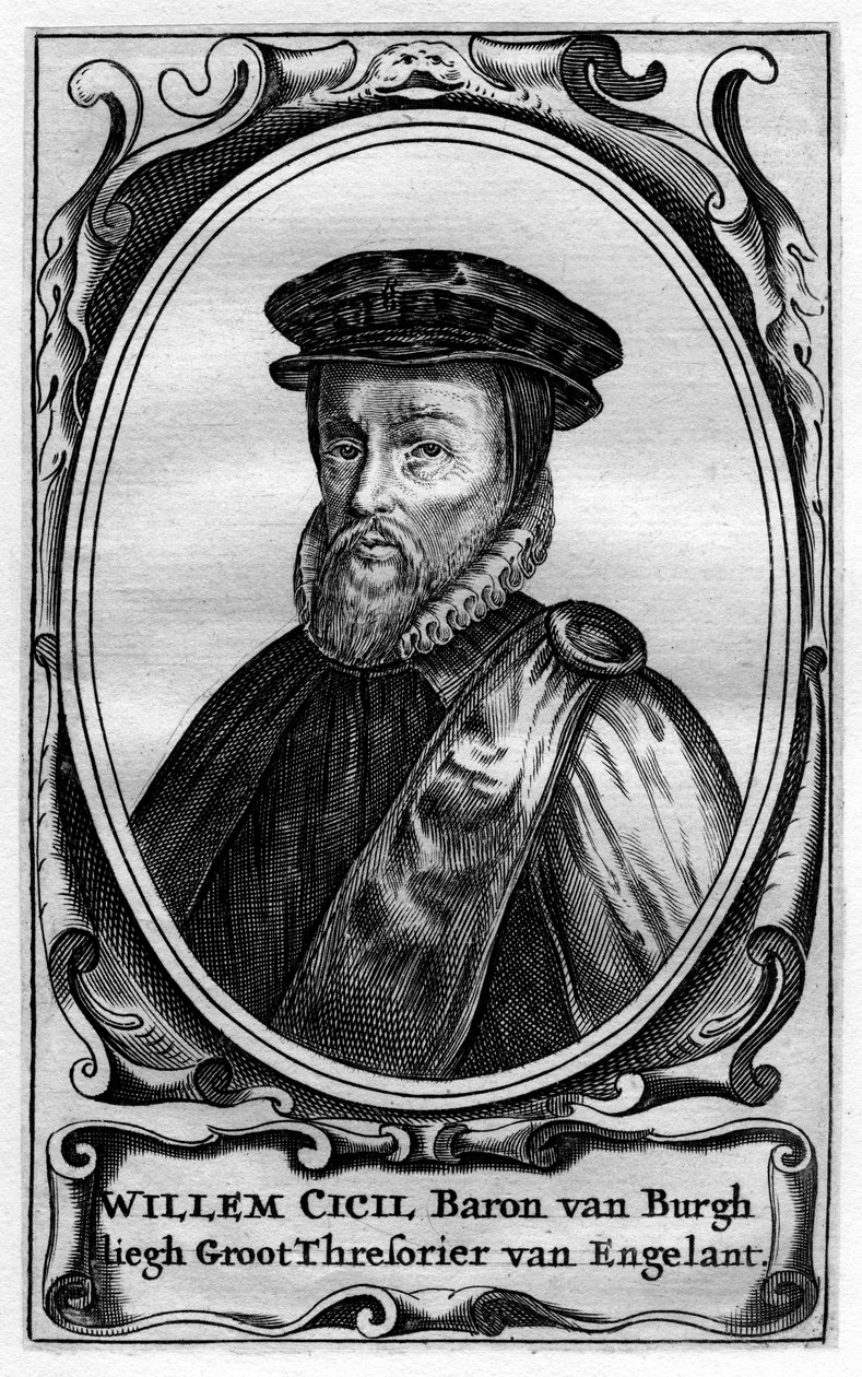 Willem Cecil, 1:a baron Burghley, engelsk statsman från 1500-talet av Unbekannt