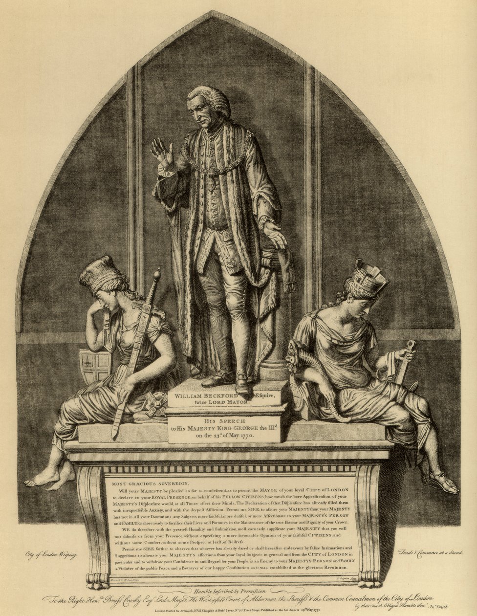 William Beckford och hans tal till kung George III, 1770 1886 av Unbekannt