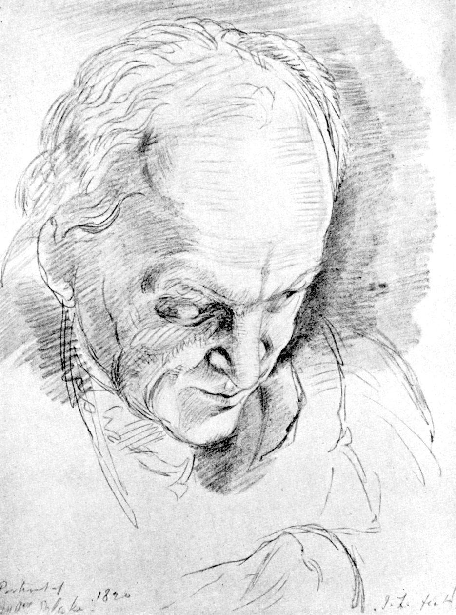 William Blake 1757-1827, engelsk mystiker, poet, målare och gravör, 1820 av Unbekannt