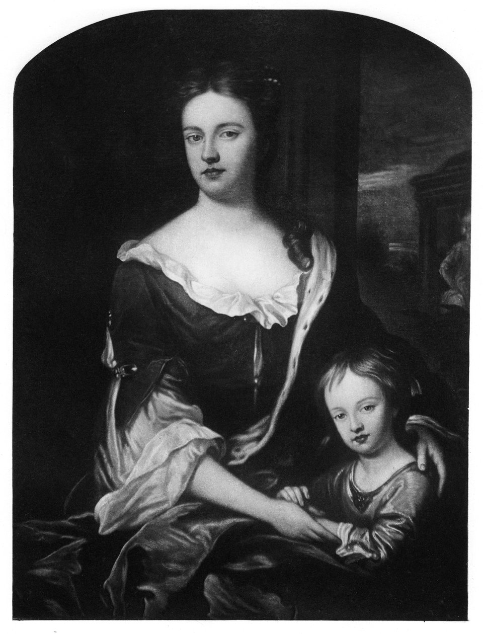 William, hertig av Gloucester, med sin mor, drottning Anne, 1907 av Unbekannt