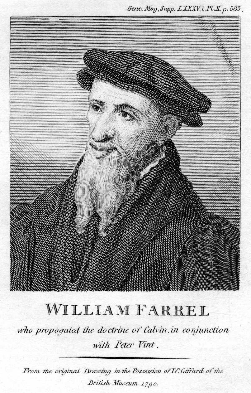 William Farel, fransk evangelist från 1500-talet av Unbekannt