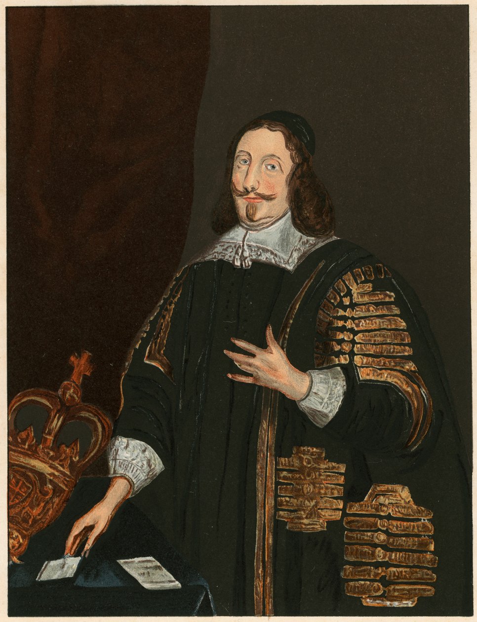 William Lenthall, engelsk parlamentariker och advokat från 1600-talet, c1843 av Unbekannt