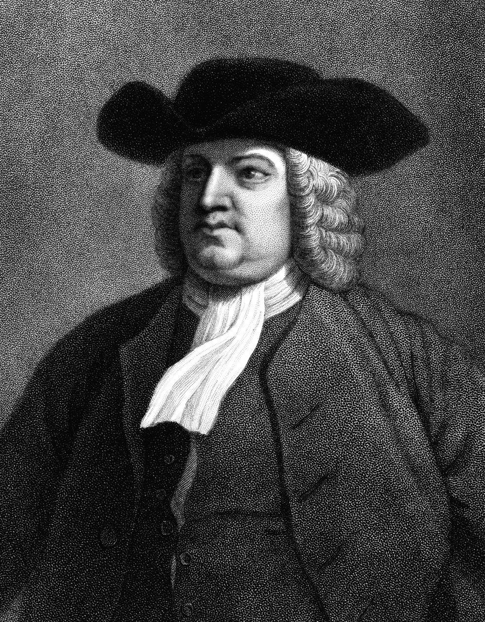 William Penn, engelsk medlem av Society of Friends, populärt känd som Quakers, 1837 av Unbekannt