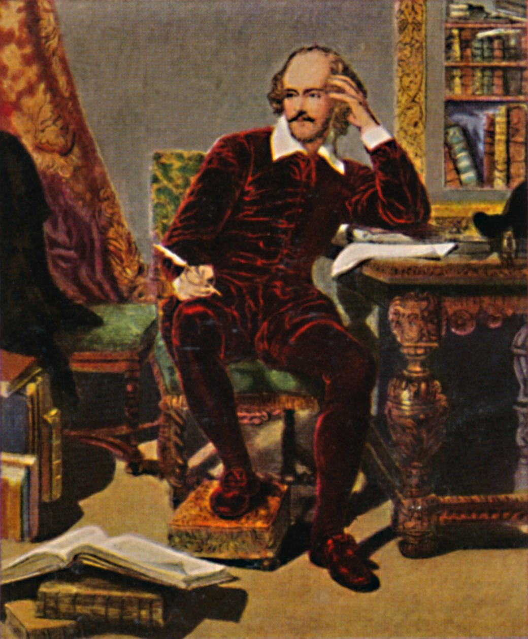 William Shakespeare 1564-1616. - Målning av J. Faed, 1934. av Unbekannt