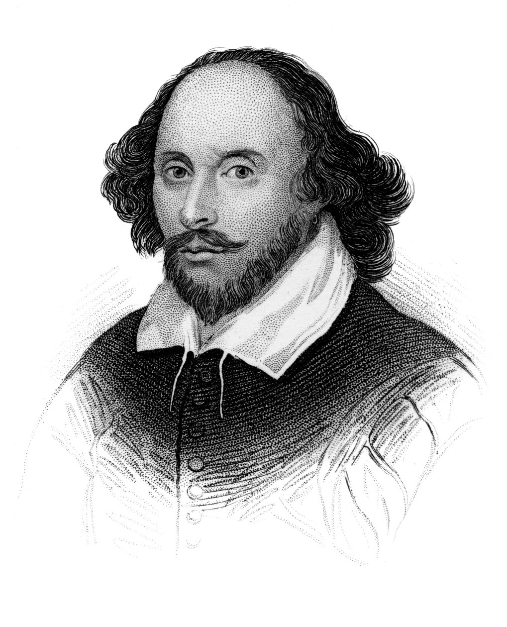 William Shakespeare, engelsk poet och dramatiker, c1850 av Unbekannt