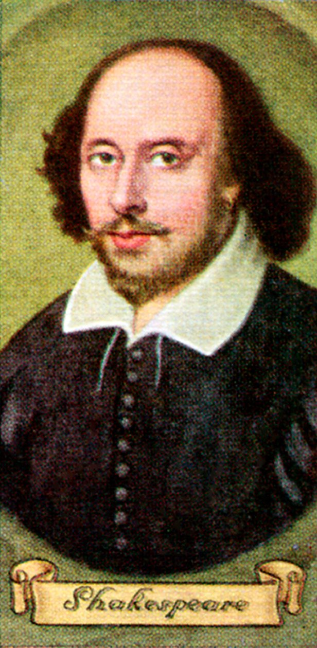 William Shakespeare, hämtat från en serie cigarettkort, 1935 av Unbekannt