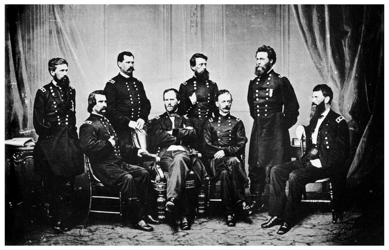 William Tecumseh Sherman och hans generaler, amerikanska inbördeskriget, 1865 1955 av Unbekannt