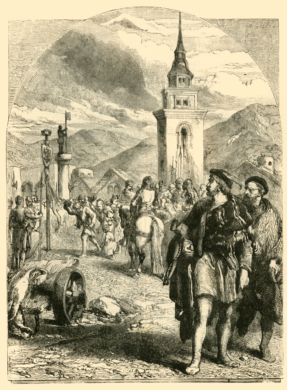 William Tell på marknadsplatsen i Altdorf, 1890. av Unbekannt