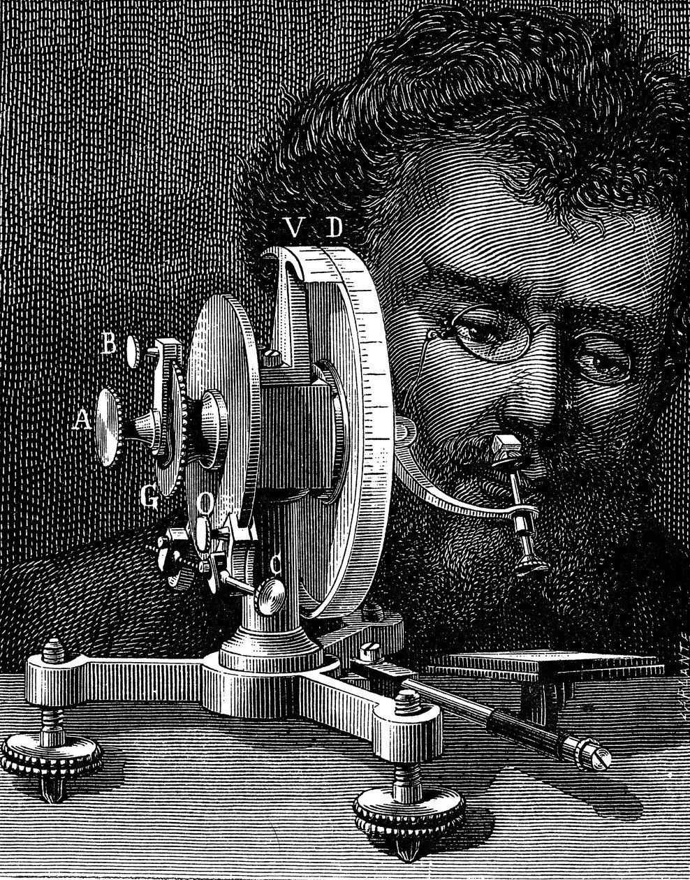William Wollastons reflekterande goniometer för mätning av kristallers vinklar, 1874 av Unbekannt