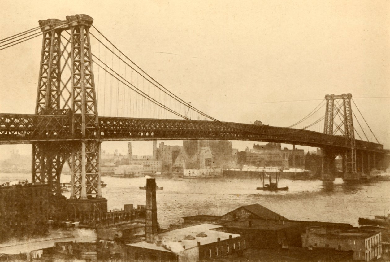 Williamsburg Suspension Bridge, New York, c1930. av Unbekannt