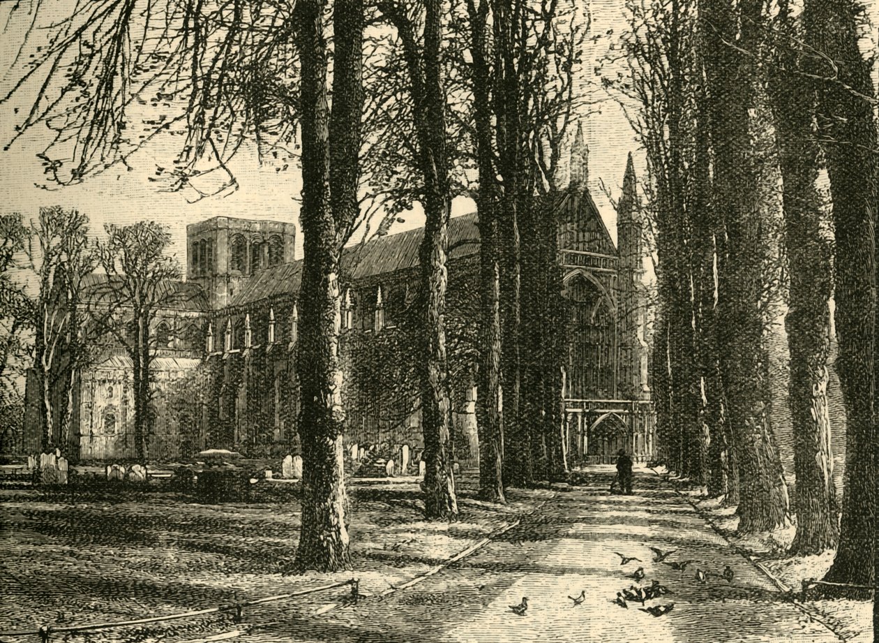 Winchester Cathedral, från nordväst, 1898. av Unbekannt