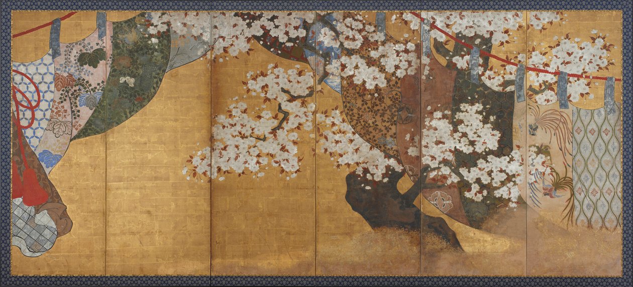 Vindruta och körsbärsträd, Edo-perioden, 1615-1868. av Unbekannt