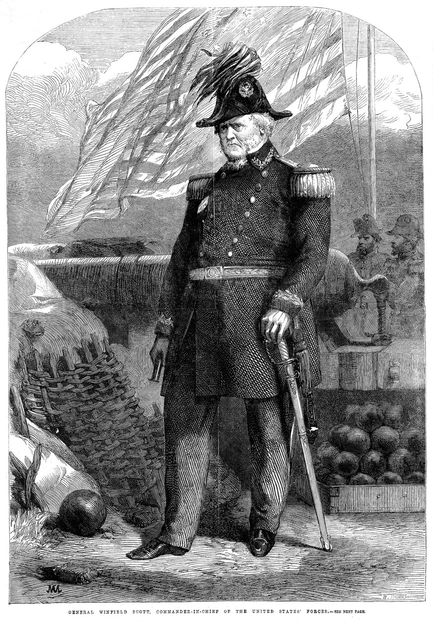 Winfield Scott, amerikansk soldat, 1861 av Unbekannt