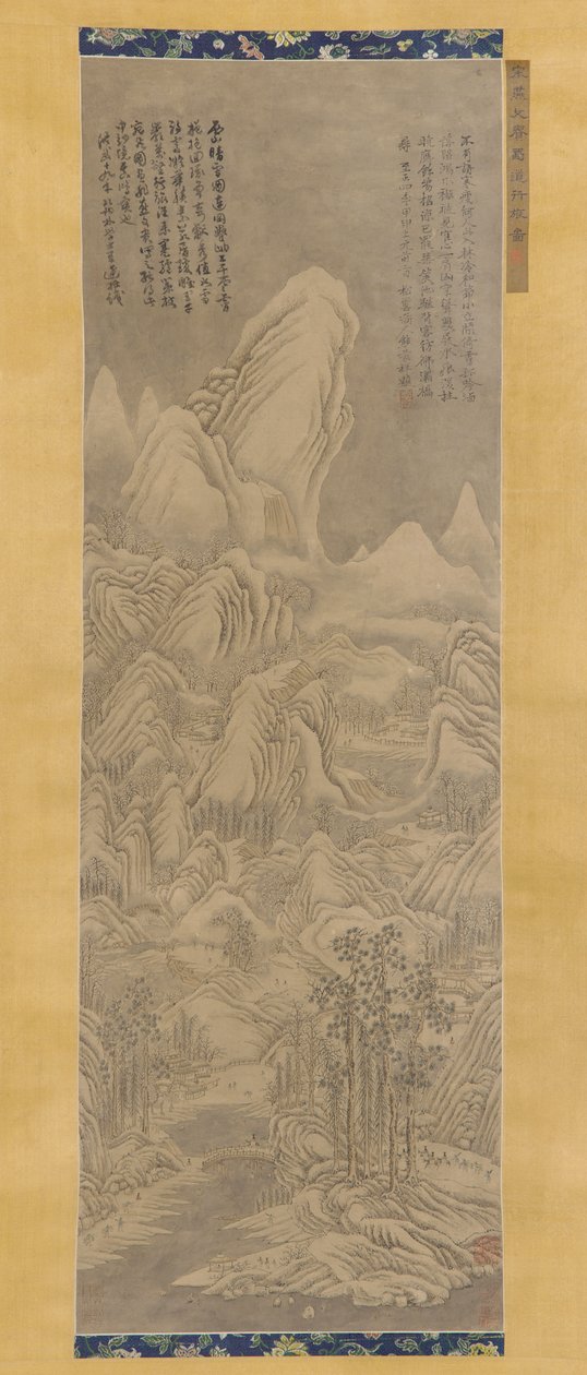 Vinterlandskap, Ming- eller Qingdynastin, 1500-1600-talet. av Unbekannt