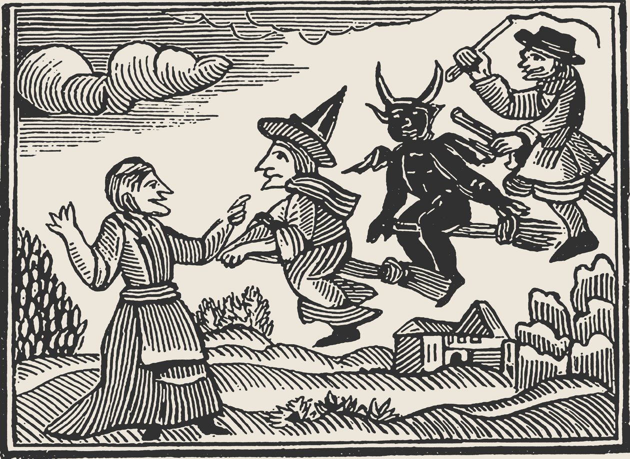 Häxor, från The Invisible World av Cotton Mather, 1689. av Unbekannt
