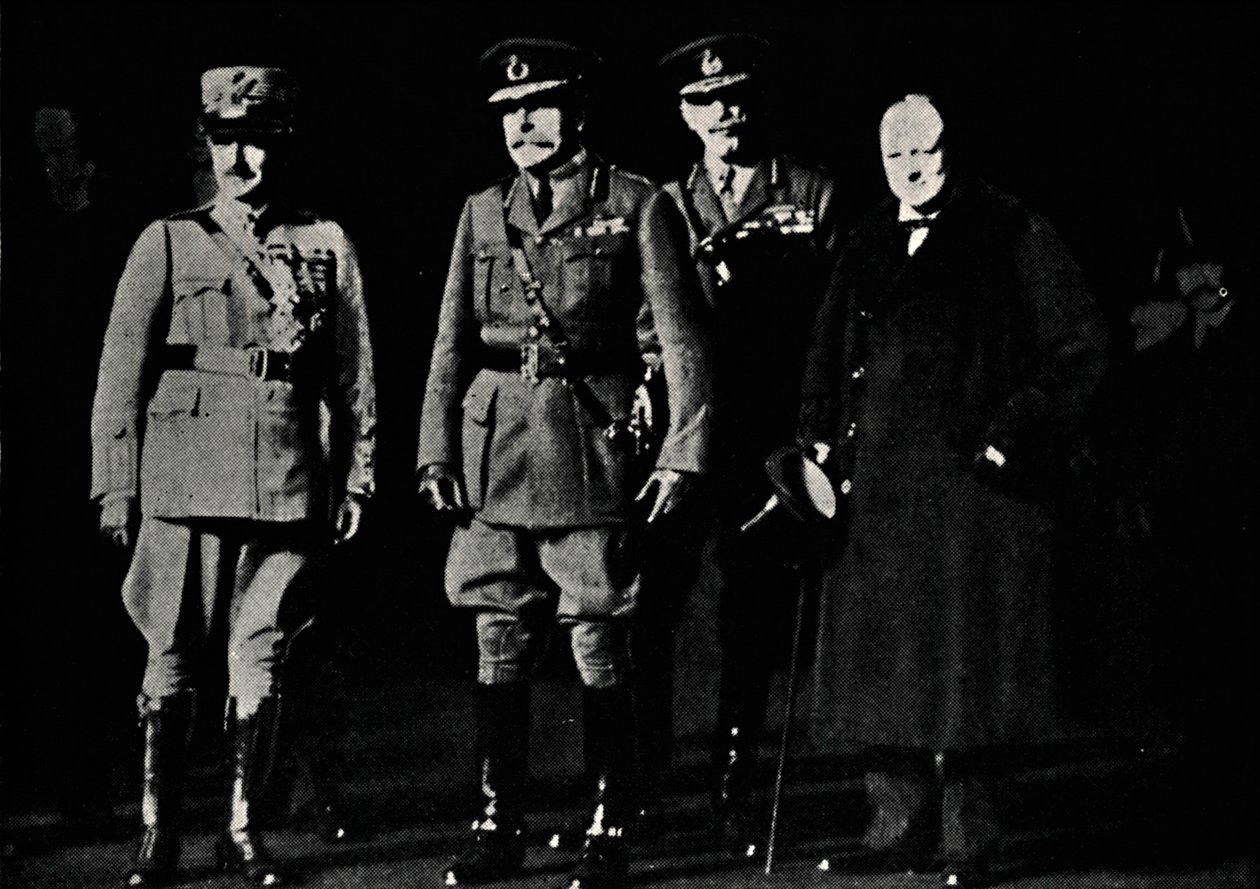 Med general Diaz och fältmarskalk Haig, 1919, 1945. av Unbekannt
