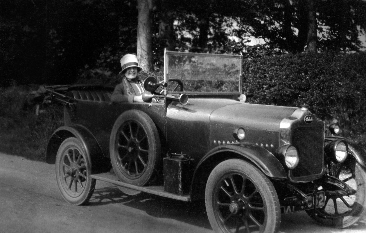 Kvinna som kör bil, 1930 av Unbekannt