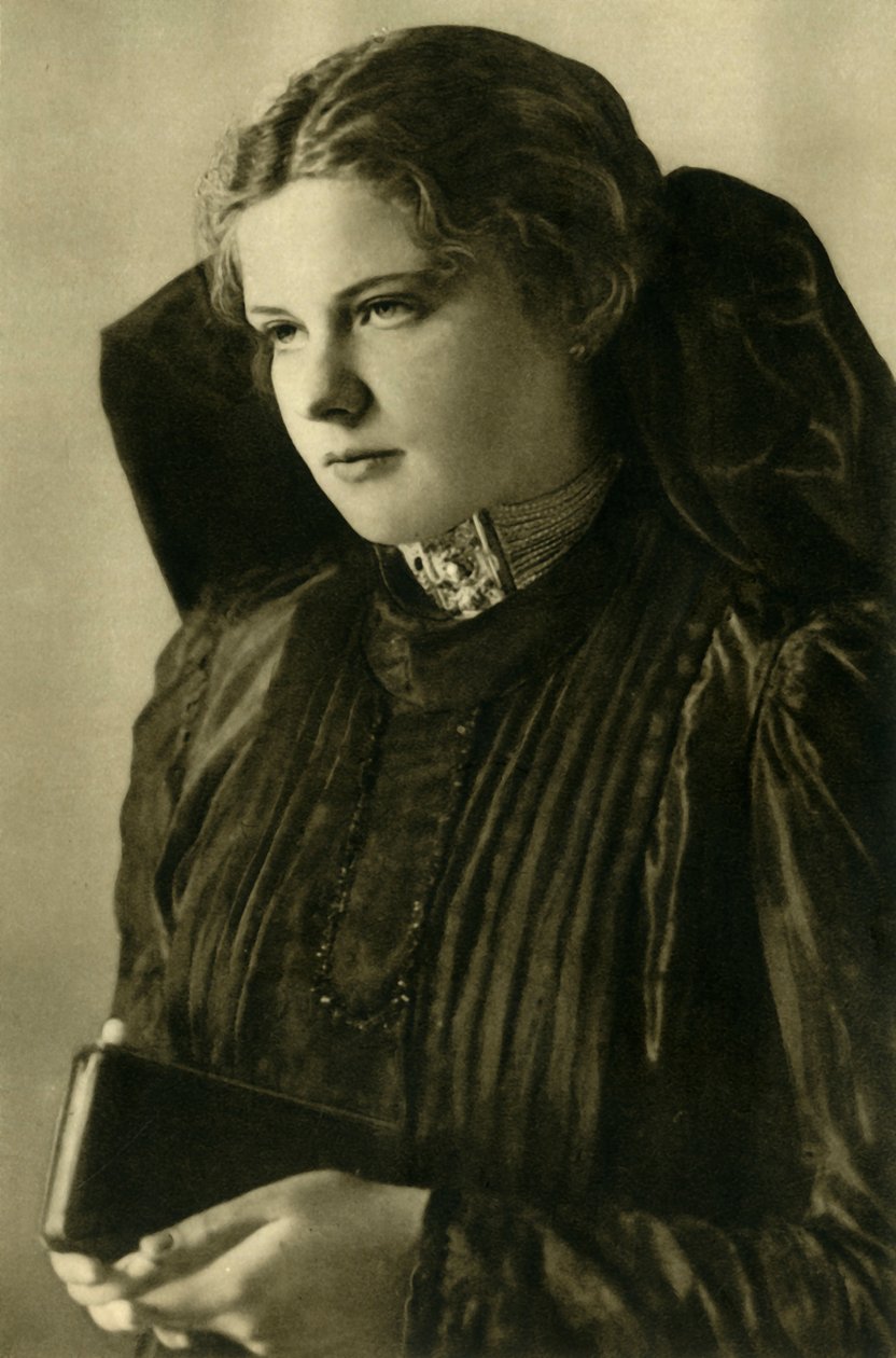 Kvinna i traditionell dräkt, Oberösterreich, c1935. av Unbekannt
