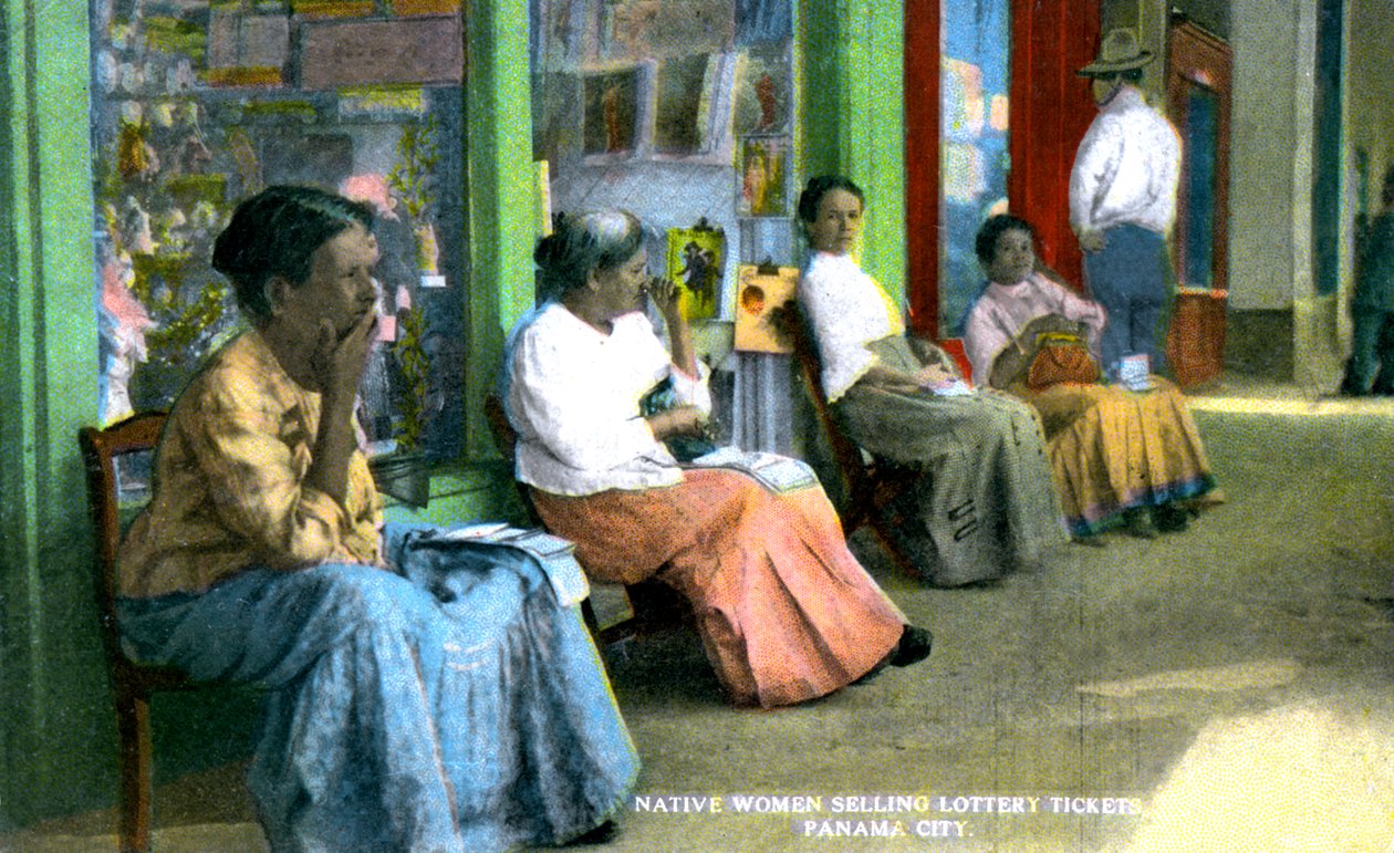 Kvinnor som säljer lotter, Panama City, Panama, c1920-talet av Unbekannt