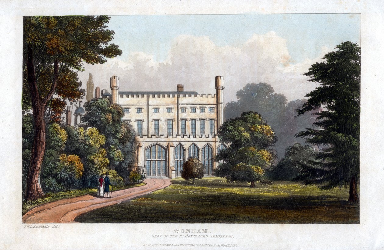 Wonham, Surrey, säte för Lord Templeton, c1827 av Unbekannt
