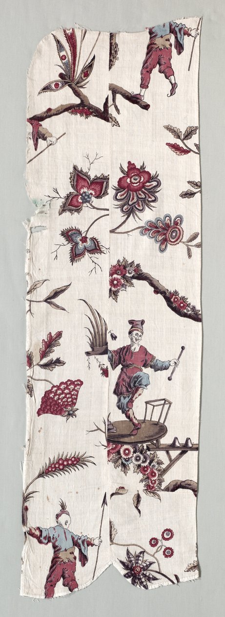 Träblocktryckta textilfragment, ca. 1785. av Unbekannt